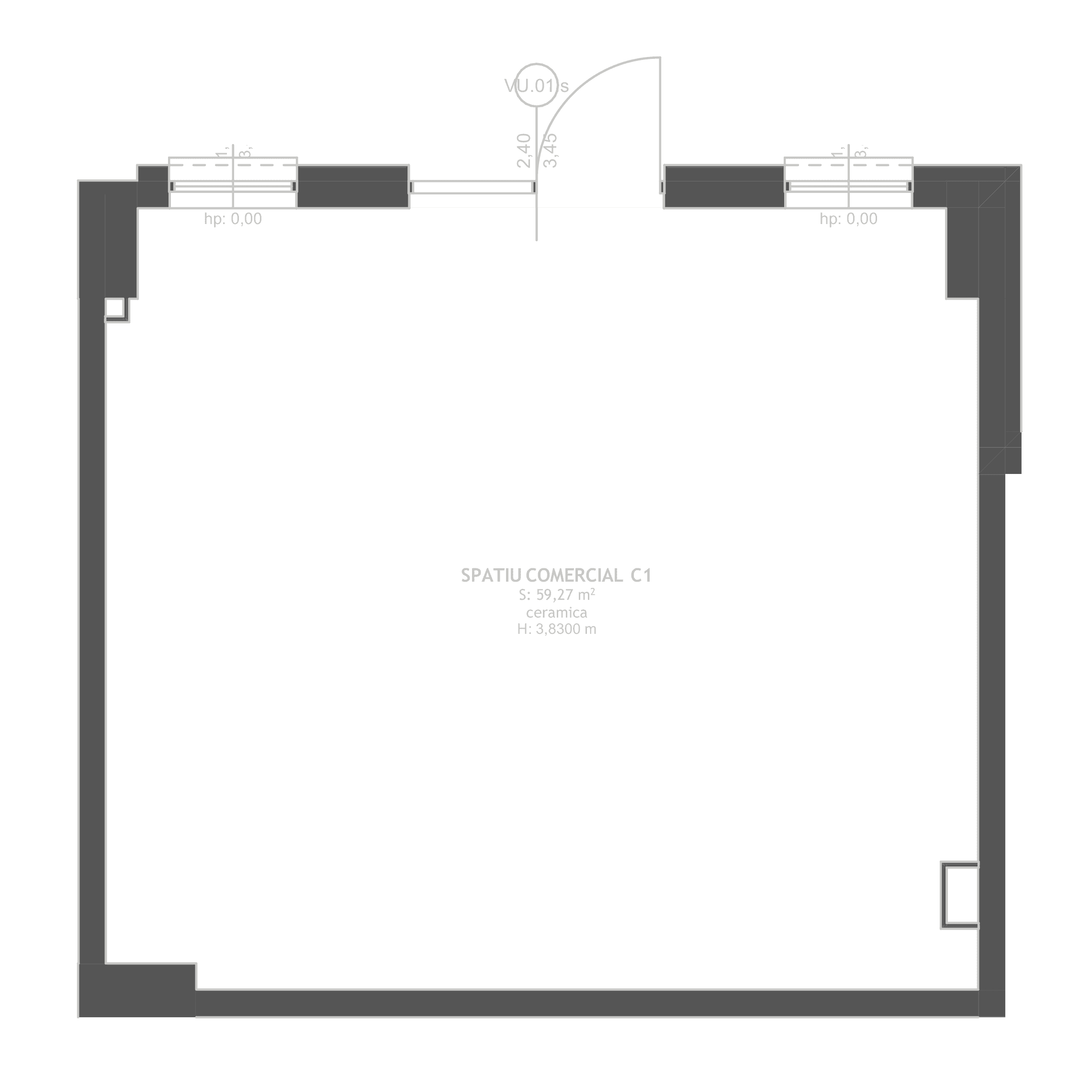 Plan apartament C1