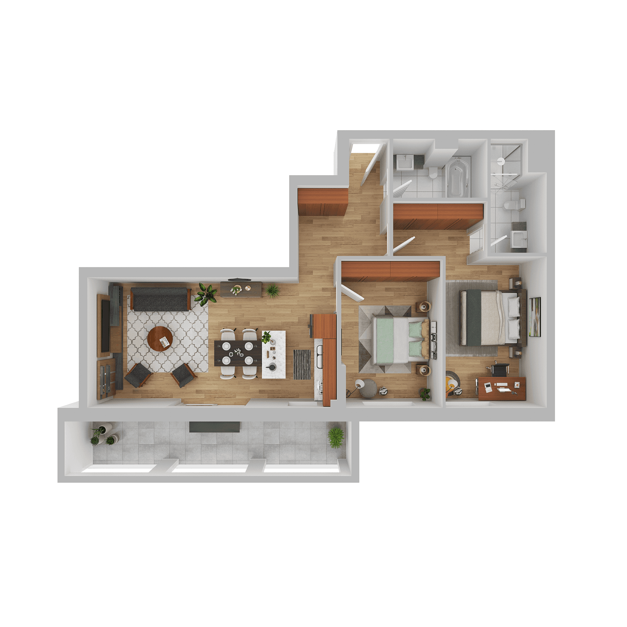Plan apartament A 214
