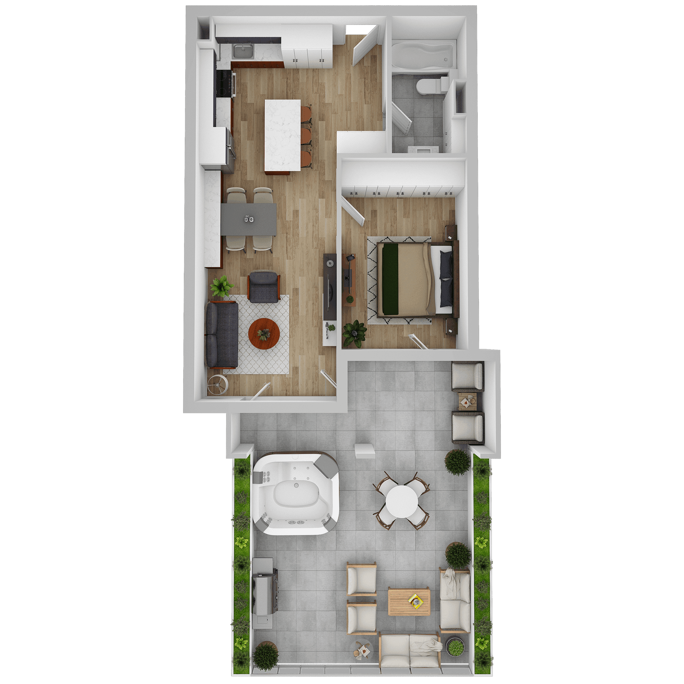 Plan apartament D 102