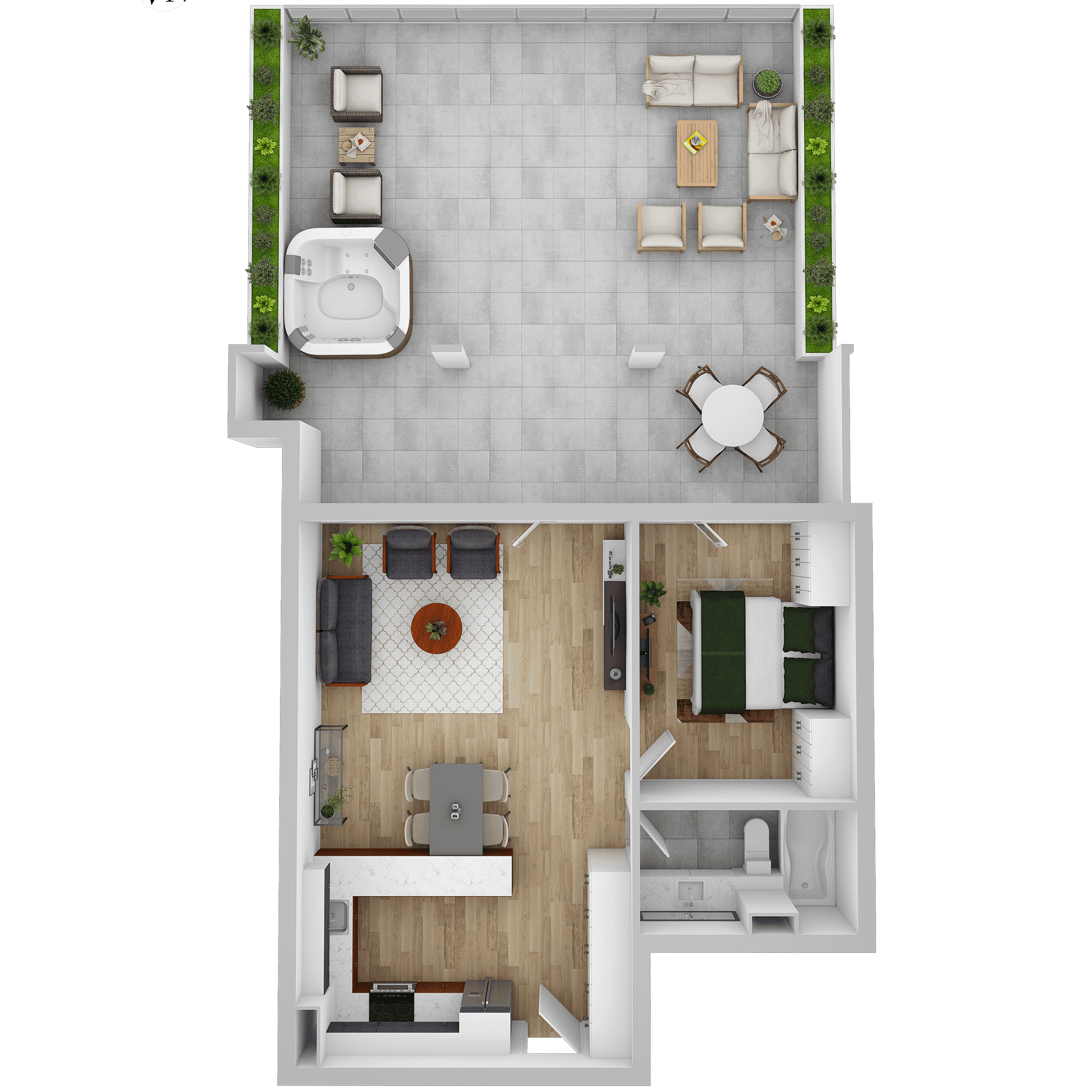 Plan apartament B 103