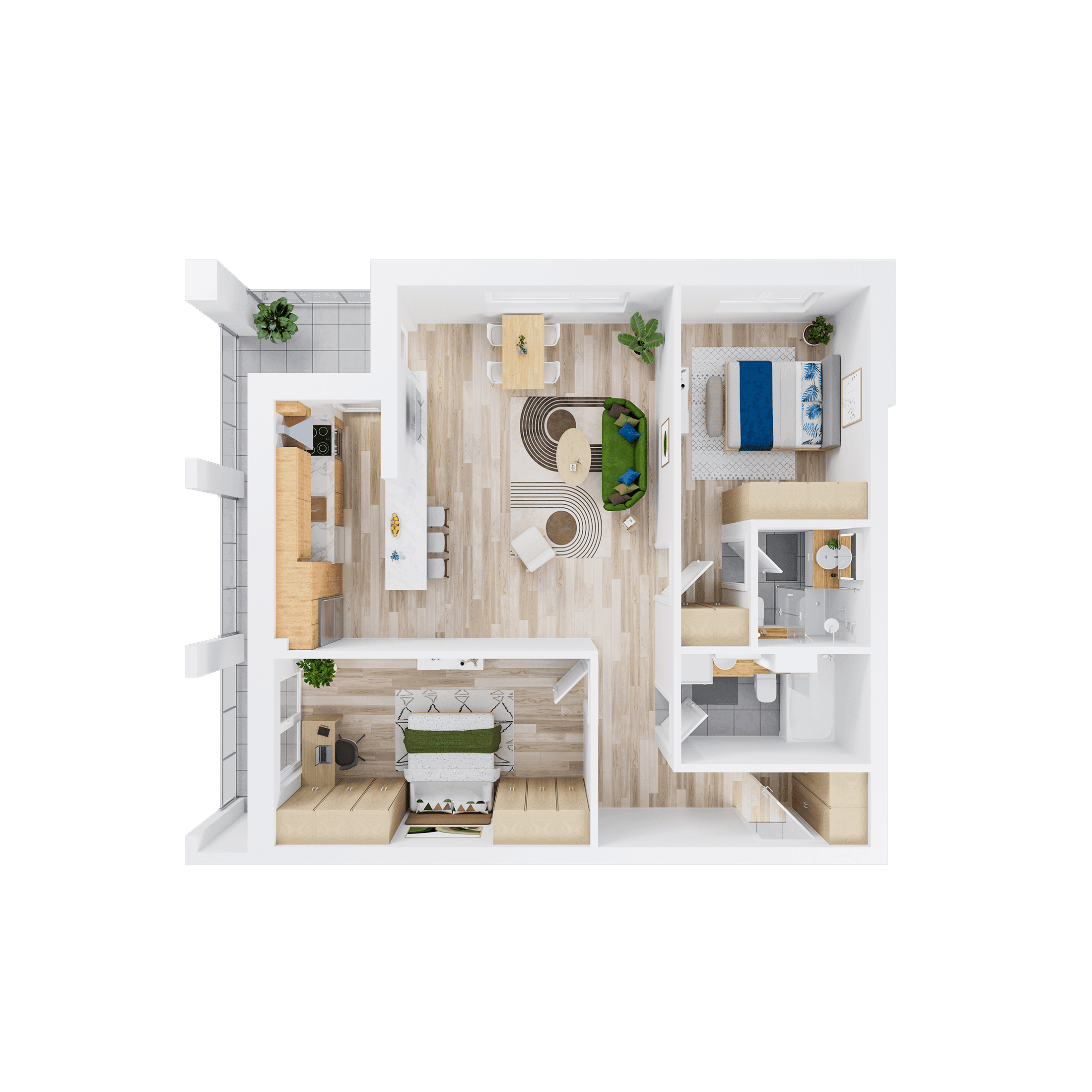 Plan apartament D 504
